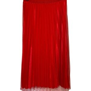 New Mix Vibrant Red A-Line Skirt